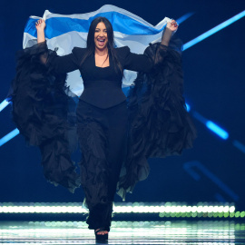 La representande de Israel en Eurovisión el 16 de mayo de 2025 en Basilea.