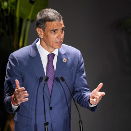 El presidente del Gobierno de España, Pedro Sánchez, durante la inauguración de la cumbre Global Citizen Now en CaixaForum, a 29 de junio de 2025 en Sevilla (Andalucía, España).