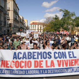 Manifestación por el derecho a la vivienda el pasado abril en Málaga.