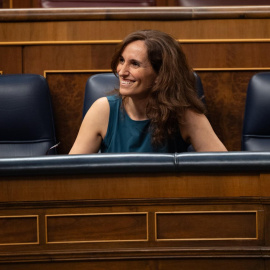 La ministra de Sanidad, Mónica García, durante una sesión plenaria extraordinaria, en el Congreso de los Diputados, a 22 de julio de 2025, en Madrid (España). Imagen de archivo.