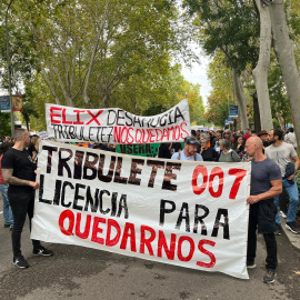Vecinos de Tribulete 7 donde una manifestación por el derecho a la vivienda.