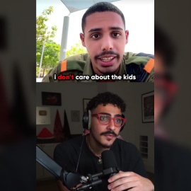 El creador de contenido palestino Hamzah en una de sus publicaciones.