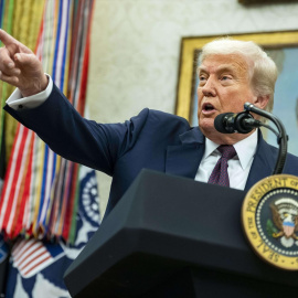 Donald Trump en la Casa Blanca (Washington), a 6 de agosto de 2025.