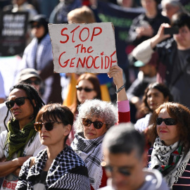 Imagen de archivo de una manifestación en apoyo a Palestina en Melbourne, Australia.