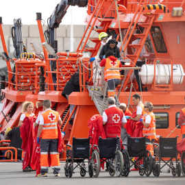 Imagen de archivo de un salvamento marítimo rescatado con destino a Canarias.