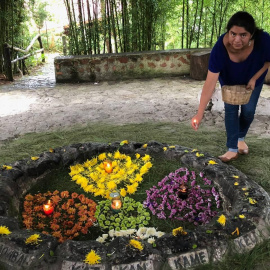 Activista defensora de la tierra en Alta Verapaz (Guatemala).