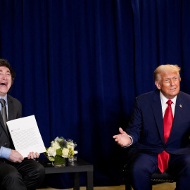 El presidente argentino, Javier Milei, y el mandatario estadounidense, Donald Trump.