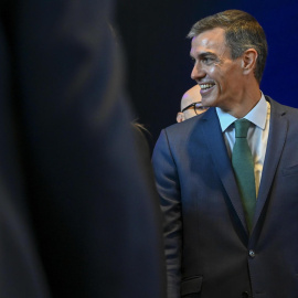 El presidente del Gobierno, Pedro Sánchez, a su llegada a la clausura de la 19º edición del Encuentro Internacional de Seguridad de la Información (ENISE), que organizó el INCIBE en León el 16 de octubre.