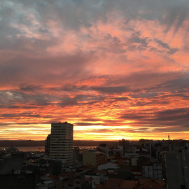 Amanecer sobre A Coruña en una imagen de archivo.