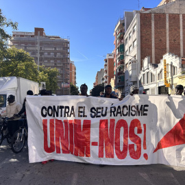 Cabecera de la manifestación contra el desalojo del B9.