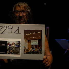 Homenaje a los fallecidos en el Teatro del Barrio el pasado mes de junio.