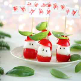 Papá Noel de caprese.