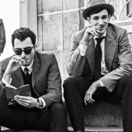 Guillaume Marbeck y Aubry Dullin, que da vida a Belmondo en