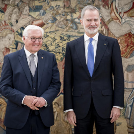 Felipe de Borbón y Frank-Walter Steinmeier, presidente de la República Federal de Alemania, el pasado 26 de noviembre en el Palacio de La Zarzuela.