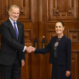 La presidenta de México, Claudia Sheinbaum, y el rey de España, Felipe VI, a 25 de junio de 2026.