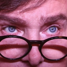 Primer plano del rostro de Javier Milei, nuevo presidente electo de Argentina, durante su discurso de este pasado domingo. - Juan Ignacio Roncoroni | EFE