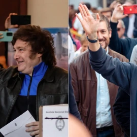 Composición con dos imágenes de Javier Milei e Isabel Díaz Ayuso.- EUROPA PRESS