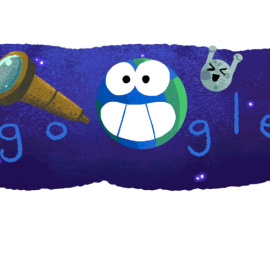 Doodle de Google sobre el hallazgo de la NASA