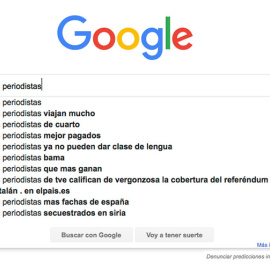  Sugerencias del texto predictivo de Google al buscar "los peridiostas"
