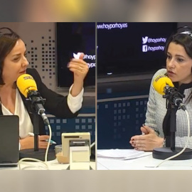 Un momento de la entrevista de Pepa Bueno a Inés Arrimadas en 'Hoy por hoy'.- CADENA SER