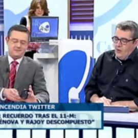 Máximo Pradera, en una tertulia de 'El Cascabel', de 13TV, en marzo de 2014