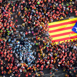 Imagen de la marcha convocaca por la ANC en la última Diada. REUTERS 