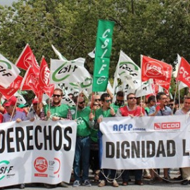 Manifestación de funcionarios de prisiones. E.P.