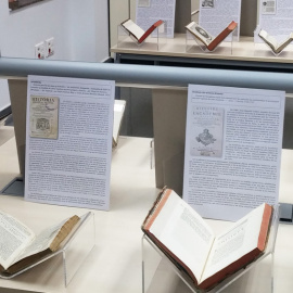 Libros científicos de los s. XVI-XVIII, en un exposición en la Biblioteca Central Militar