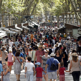 Vista de las Ramblas de Barcelona. REUTERS