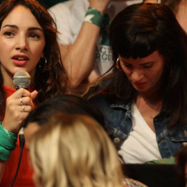 La actriz Thelma Fardín denuncia por violación a Juan Darthés. EFE/Marina Guillén