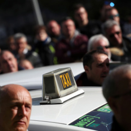 Concentración de taxistas en el recinto ferial de Madrid Ifema. REUTERS/Susana Vera