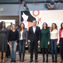 Foto del acto de presentación del decálogo de Feminismo Liberal de Ciudadanos, con Albert Rivera, Inés Arrimadas y Begoña Villacís. EFE/Pedro Ruiz