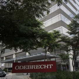 Sede de la constructora brasileña Odebrecht en Sao Paulo. AFP/NELSON ALMEIDA