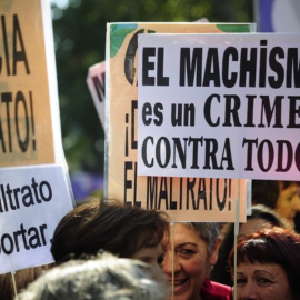 Manifestación contra la violencia machista, en Madrid. AFP/Curto de la Torre