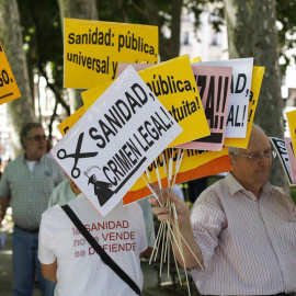 Manifestación de la Marea Blanca por la sanidad pública, en Madrid. EFE