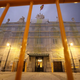 Vista de la fachada del Tribunal Supremo, en las horas previas de hacer pública la sentencia por el 'procés'. EFE/Javier Lizón