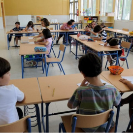 Alumnos andaluces en el aula de un colegio de Primaria. E.P.