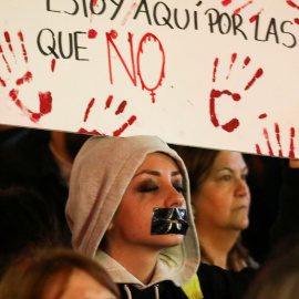 Manifestación feminista frente al Ministerio de Justicia, en Madrid, el pasado noviembre. REUTERS
