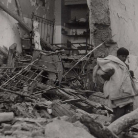 Efectos del bombardeo sobre Cabra.