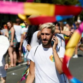  Asistentes del desfile del Pride 2018 de Barcelona. EFE/Alejandro García