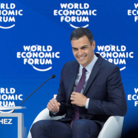 Pedro Sánchez, en el Foro Económico Mundial, ebn Davo (Suiza), en febrero de 2019. EFE