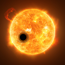 El exoplaneta WASP-107b está a unos 200 años luz de la Tierra. ESA / Hubble
