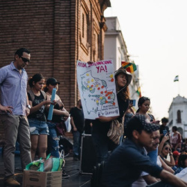 Concentración pacífica SOS Bolivia. Kev Alemán, Author provided