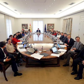 Vista de la primera reunión del Consejo de Ministros del Gobierno de coalición de PSOE y Unidas Podemos. POOL