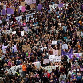 Vista de la manifestación del 8M, en Madrid. REUTERS/Susana Vera