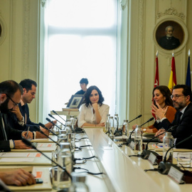 Isabel Díaz Ayuso preside una reunión del Consejo de Gobierno de la Comunidad de Madrid, a comienzo de marzo. E.P./Ricardo Rubio