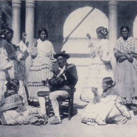 Charles Clifford fotografía a un grupo de gitanos en La Alhambra,Granada, en 1862. Fuente: BNE