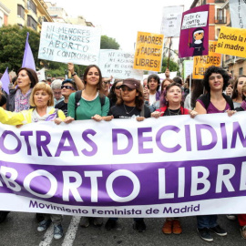 Manifestación de Madrid con motivo del Día Internacional por la Despenalización del Aborto./ EFE