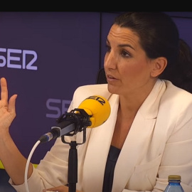 La candidata de Vox a la Comunidad de Madrid, Rocío Monasterio, durtante el debate electoral en la Cadena SER.