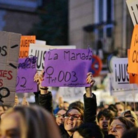  Protesta en Madrid los "abusos patriarcales" en el juicio contra 'la Manada'. ATLAS